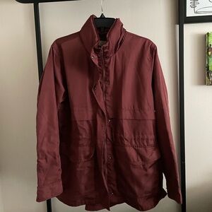 Universal Thread Burgundy Water Resistant Jacket with Hood